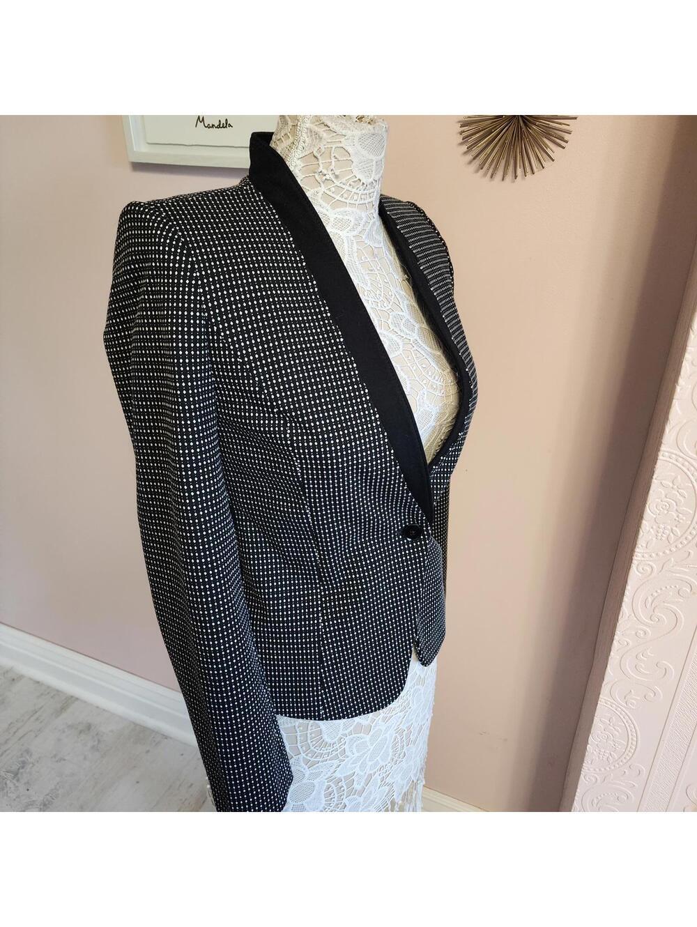 NWT White House Black Rock Black white polka dot Pdot blazer jacket 2 - Picture 3 of 6